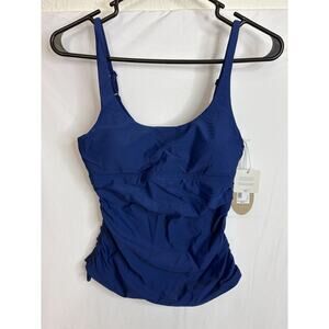 prAna Womens Melody Tankini Ruched Swim Top Size EXTRA SMALL NWT